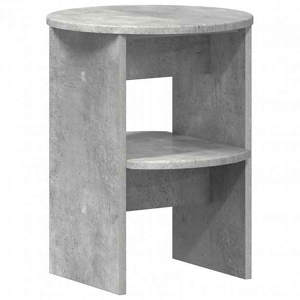 vidaXL Boční skříňka Betonově Šedá Ø40 x 50 cm Dřevěný materiál