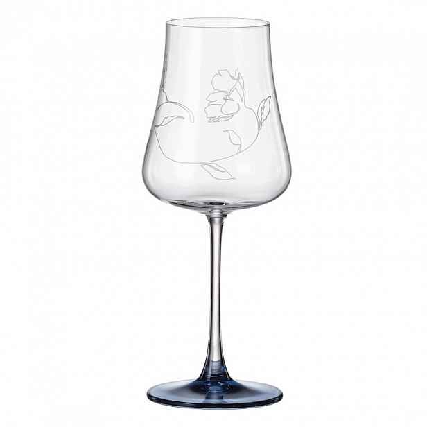 Bohemia Iduna Blue Bottom Skleničky 500 ML Víno 6 Ks