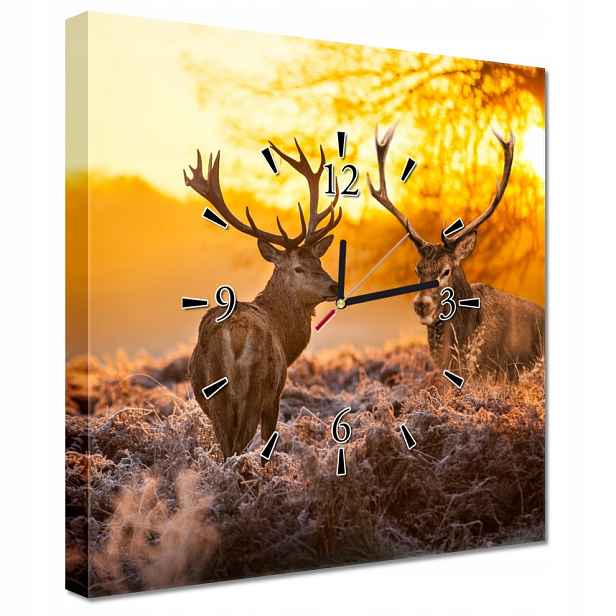 Nástěnné hodiny 40x40 Jelení na řevu