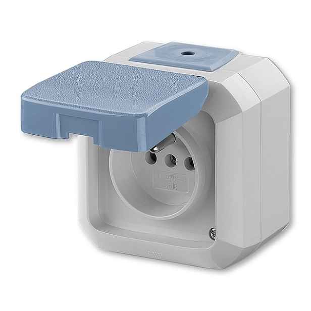 Zásuvka 230 V jednonásobná ABB Variant IP 54 šedá