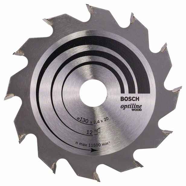 Kotouč pilový Bosch Optiline Wood 130×20/16×2,4 mm 12 z.