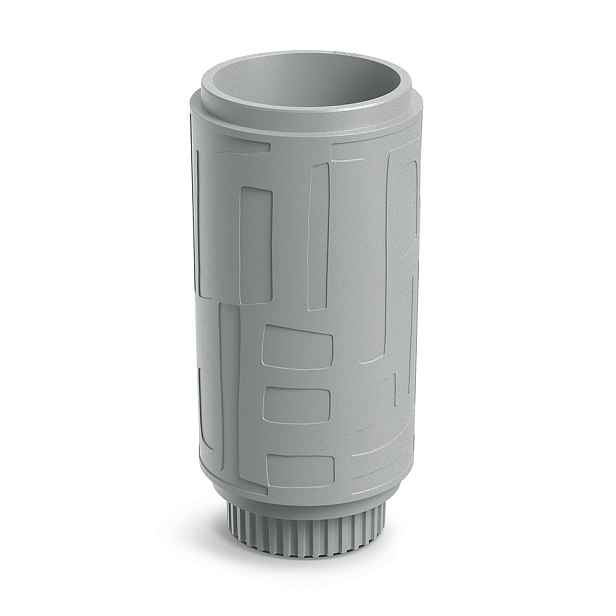 Prosperplast Plastový květináč FOLKAS ROUNDOS HIGH betonově šedý, varianta 40 cm