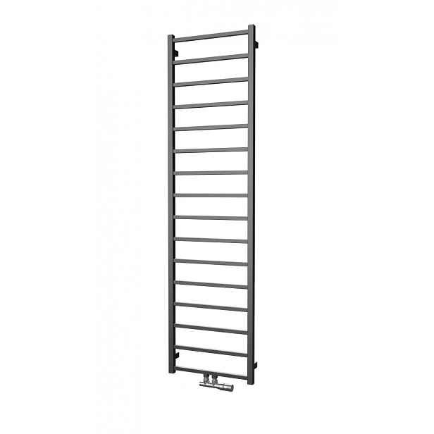 Radiátor kombinovaný Isan Fresh 150x50 cm středové připojení černý samet  DFRE15000500CSMS