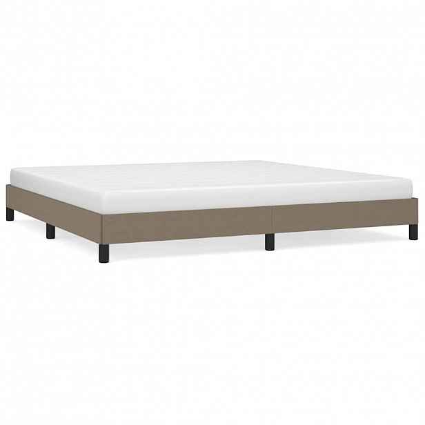 vidaXL Rám postele bez matrace taupe 200 x 200 cm textil