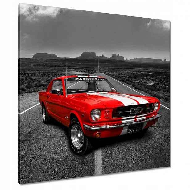 Obrazy 90x90 Červený Ford Mustang Usa