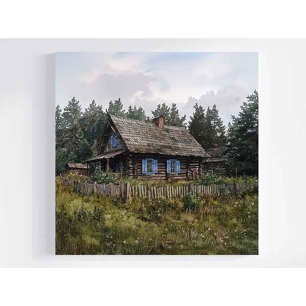 Obraz Na Plátně Canvas Krajina Podlasie Vesnice Skanzen Dům Chata Zahrada 50x50