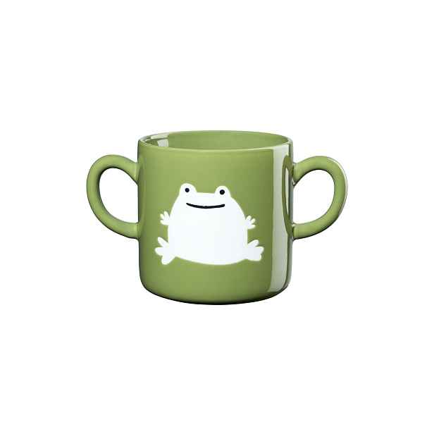 Porcelánový hrnek s uchem 250 ml žába KIDS ASA Selection - zelený