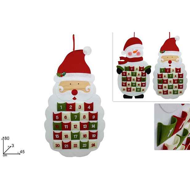 PROHOME - Kalendář adventní různé dekory