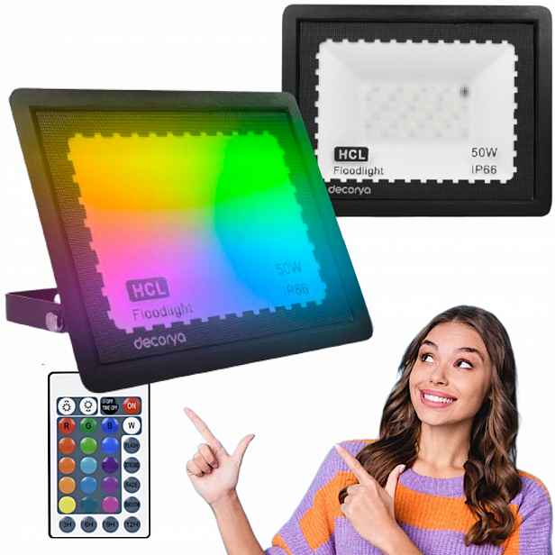 Silná barevná Rgb Led lampa 50W Osvětlení zahrady stromů