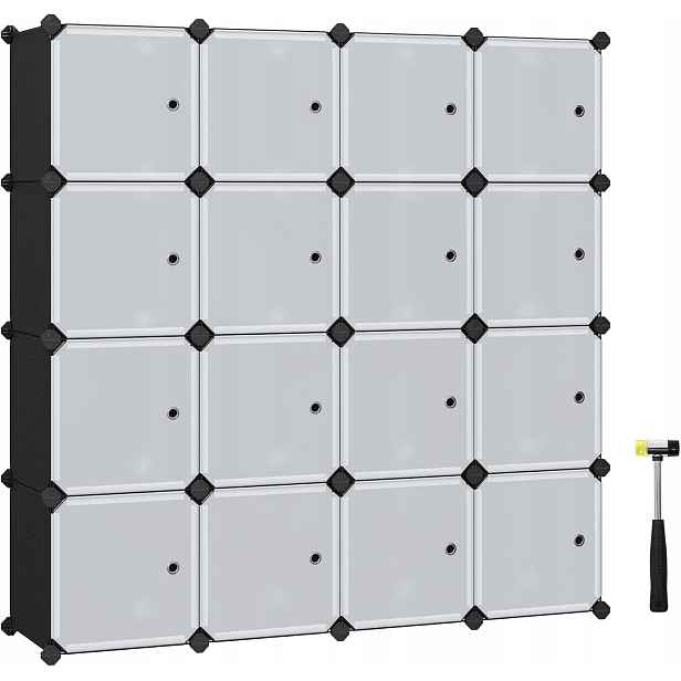 Skříň na oblečení z plastu Songmics Diy systém LPC44HS H145