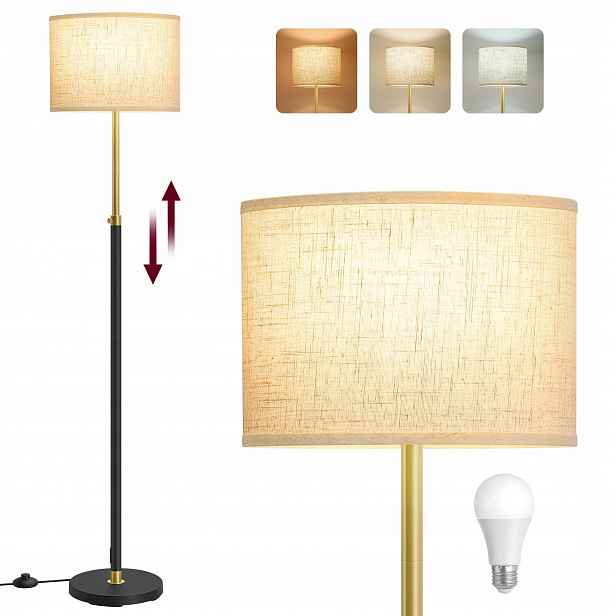 Stojací lampa Vasagle LFL002B02 zlatá černá, výška 140-170 cm236
