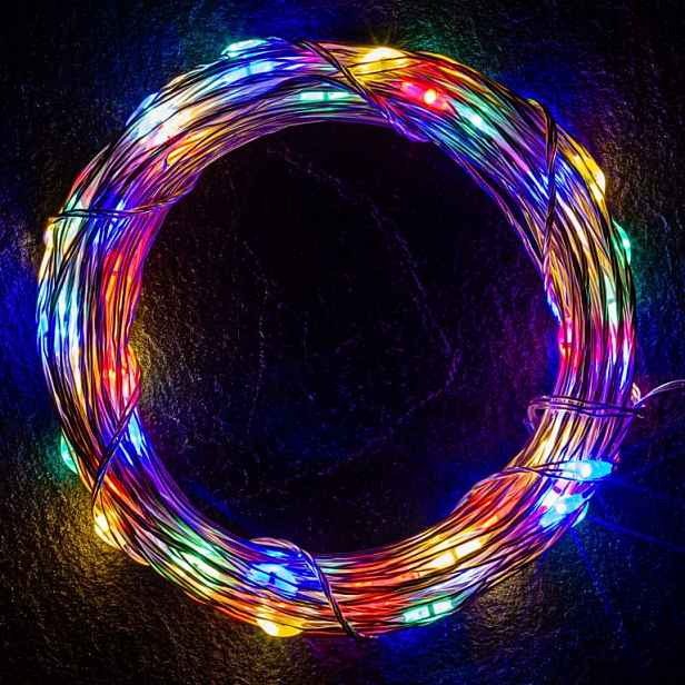VOLTRONIC 68049 Sada 2 kusů světelných drátů - 200 LED, barevná