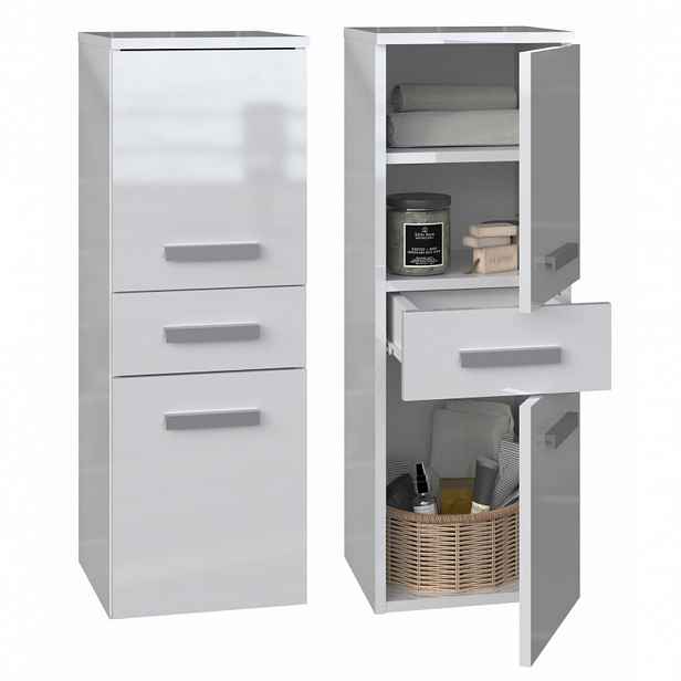 RAUMHIRSCH FURNITURE KOUPELNOVÁ SKŘÍŇKA Bílá, lesklá bílá 30/85/30