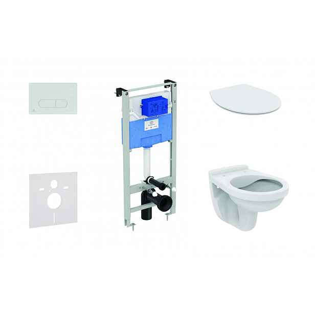 Ideal Standard ProSys - Set předstěnové instalace, klozet Alpha se sedátkem, tlačítko Oleas M1, SoftClose, chrom ProSys120M SP42
