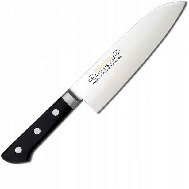 Nůž santoku Masahiro MV 13723 17,5 cm MBS-26 dřevo Japonsko