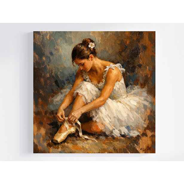 Obraz Na Plátně Plátno Portét Žena Balerína Baletka Tanec 50x50