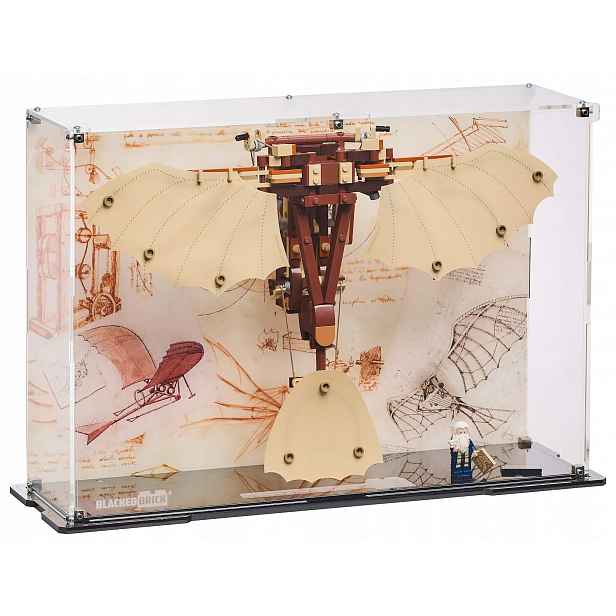 Vitrína s pozadím Blacked Brick pro Lego 10363 Icons Létající stroj da Vinci