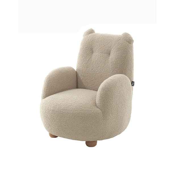 Béžové dětské křesílko z textilie bouclé Rocky – Vipack