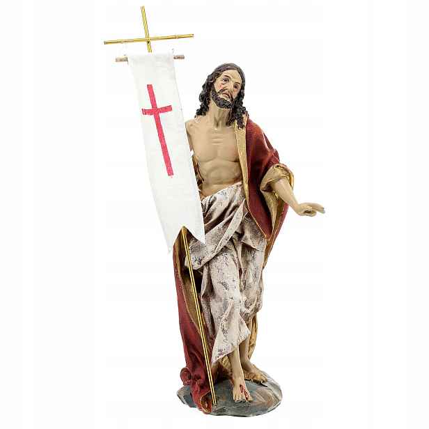 Figurka Ježíš Zmrtvýchvstalý ručně malovaná Velikonoce 30 cm