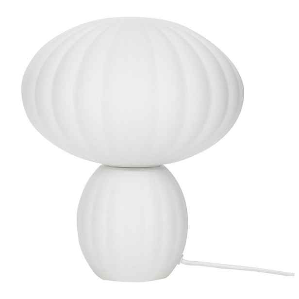 Bílá skleněná stolní lampa (výška 28 cm) Kumu – Hübsch