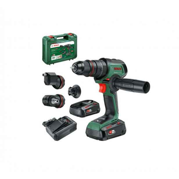 Bosch - 18V AKU vrtačka s příklepem, 2x aku 2,5 Ah PBA, nabíječka 06039E2105
