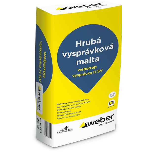 Malta síranovzdorná hrubá weberrep vysprávka H SV 25 kg