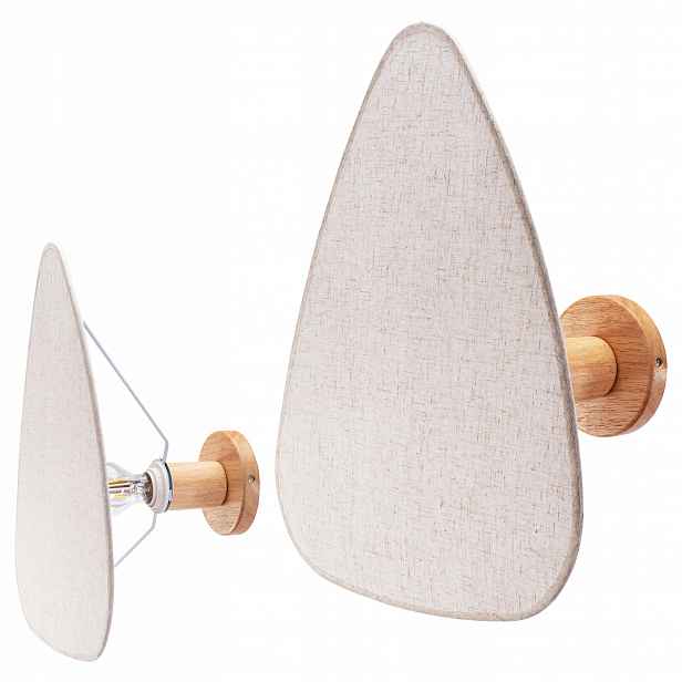 Nástěnná Lampa Boho Rustikální Stínící Tkanina Béžová E27