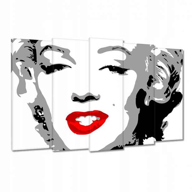 Obrazy 150x95 Marilyn Monroe Červené rty P