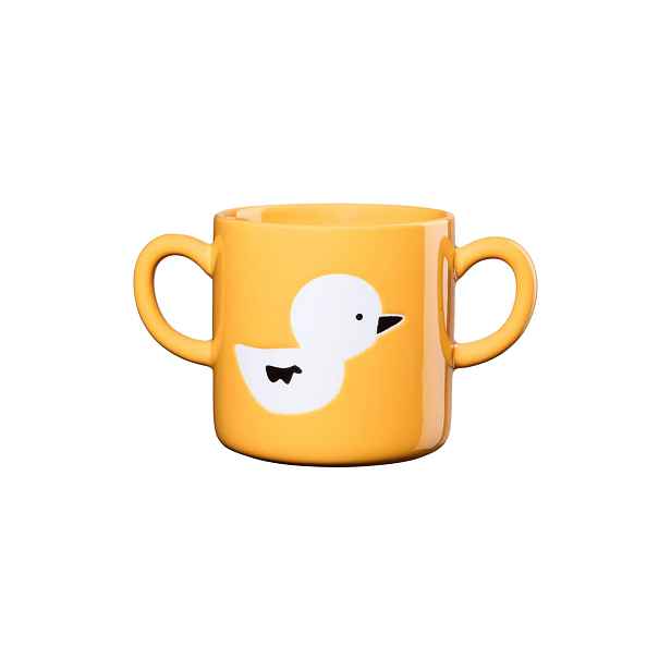 Porcelánový hrnek s uchem 250 ml kachnička KIDS ASA Selection - žlutý