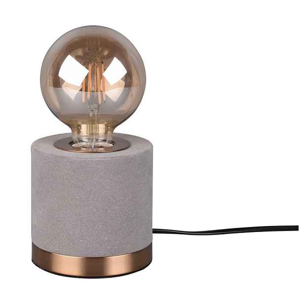 Šedá sametová stolní lampa (výška 11 cm) Judy – Reality