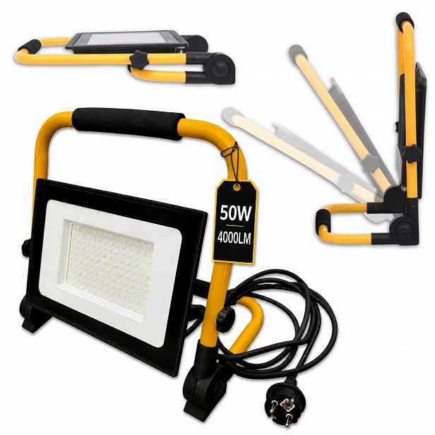 Stavební reflektor 50W 4000lm Přenosná pracovní lampa Advive Work