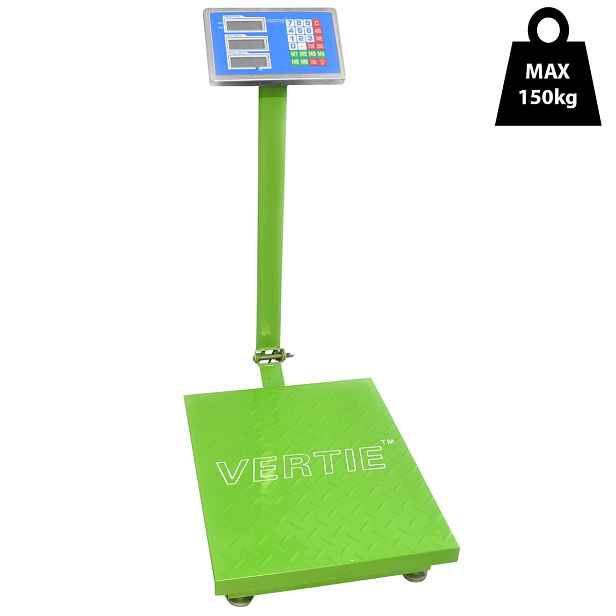 VERTIE Digitální váha plošinová do 150kg, přesnost 100g, zpevněná, V-11