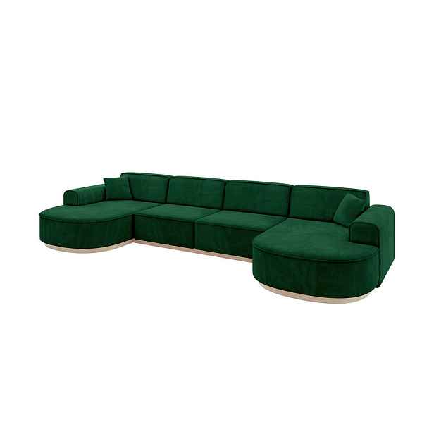 ALTDECOR SEDACÍ SOUPRAVA ve tvaru U MARI-U2-v1 388x171x83 Zelená Velur