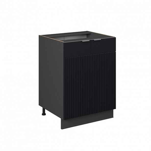 Vicco SPODNÍ SKŘÍŇKA KUCHYŇSKÉ LINKY Fame-Line Černý pruhovaný 60 cm bez pracovní desky
