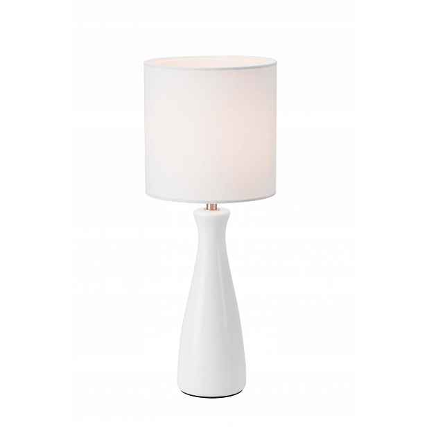 Bílá stolní lampa Markslojd, klasická elegance do ložnice