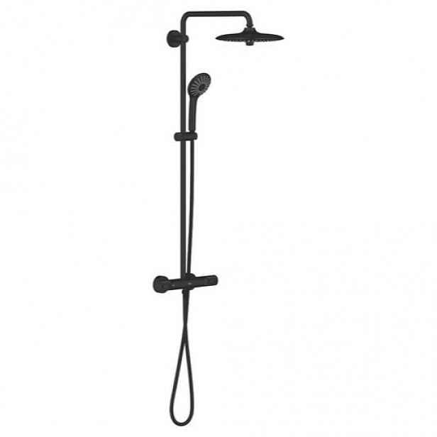 Grohe Vitalio Joy sprchový systém s termostatickou baterií matná černá 264032432 G264032432