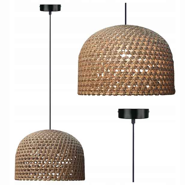 Ratanová Závěsná Lampa Kanso 40 CM Světlé Dřevo 1XE27 Light Prestige