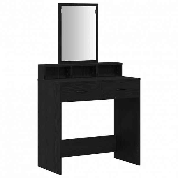 vidaXL Kosmetický stůl Černý dub 79 x 41 x 140 cm Kompozitní dřevo