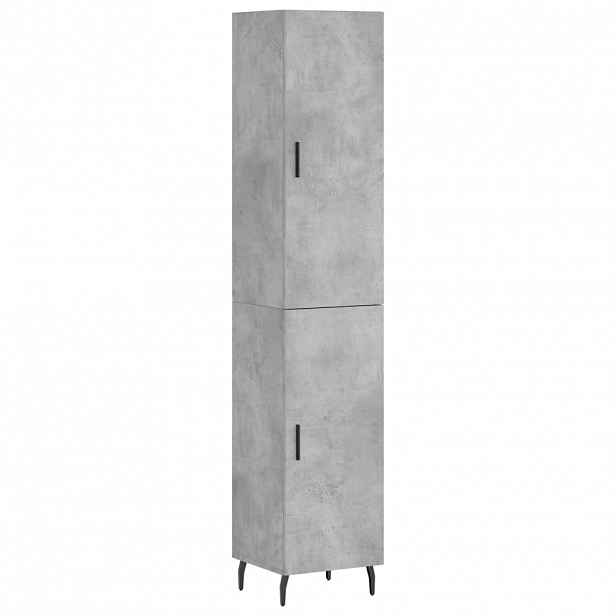 vidaXL Skříň highboard betonově šedá 34,5x34x180 cm kompozitní dřevo