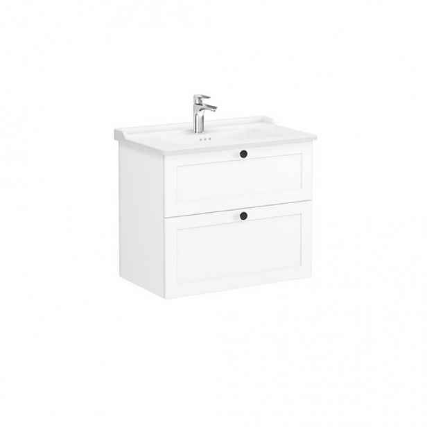 Koupelnová skříňka s umyvadlem Vitra Root 80x67x46 cm bílá mat ROOTC80WINTC