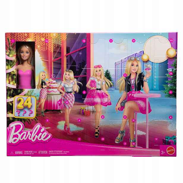 Adventní Kalendář Mattel Panenka Barbie 24 Překvapení Pro Princeznu