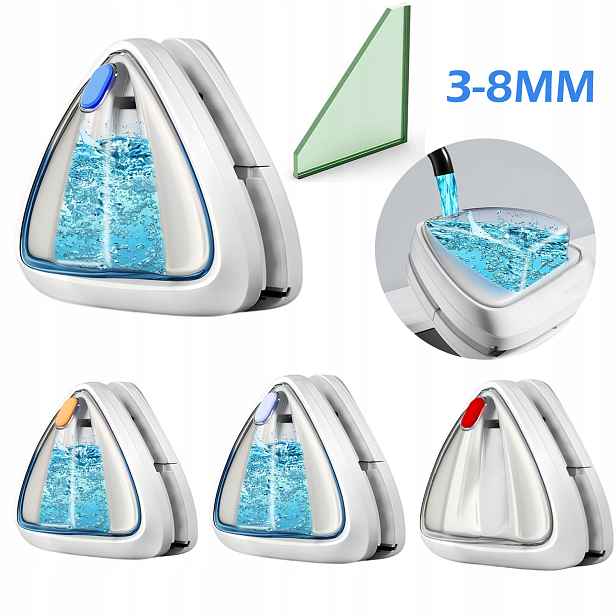 Magnetický Čistič Na Okna Oboustranný S Nádobkou Na Vodu Pro Skla 3-8 MM