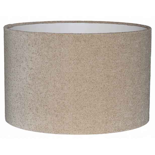 Stínidlo válec E27 E14 béžová Boucle ⌀ 30 cm h20 Zavinovací okraje Venosa