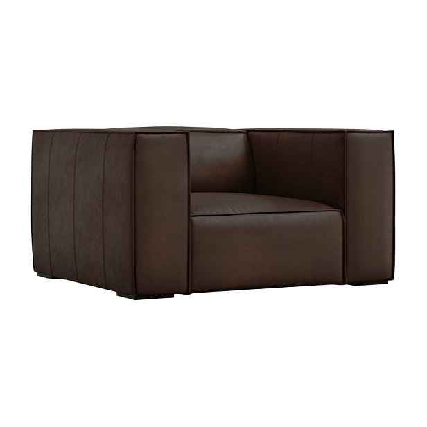 Tmavě hnědé kožené křeslo Madame – Windsor & Co Sofas