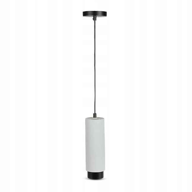 Závěsná bodová lampa tuba černá sádrová bílá nad stůl ostrov bar V-tac