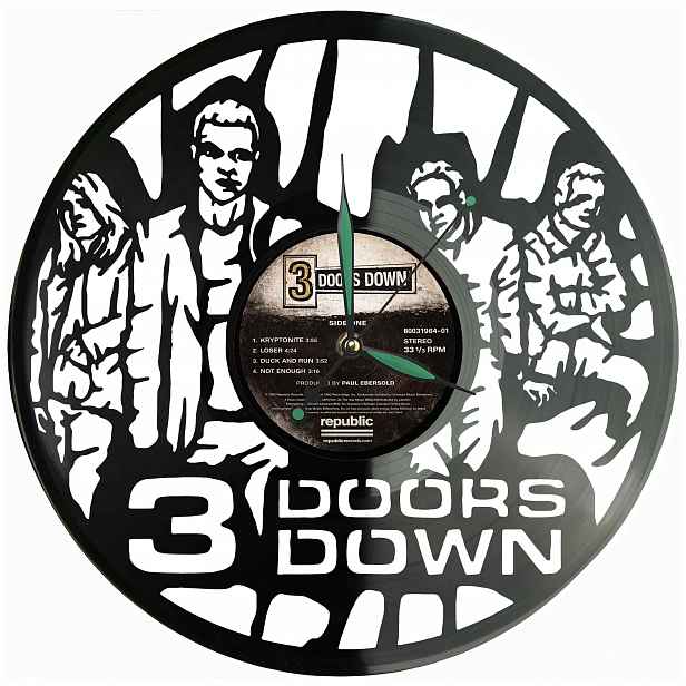 3 Doors Down Vinylové Nástěnné Hodiny Vinylová Deska Dárek Památka Dárek