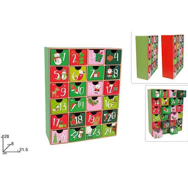 PROHOME - Kalendář adventní různé barvy