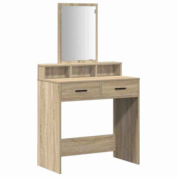 vidaXL Kosmetický stůl Sonoma dub 79 x 41 x 140 cm Kompozitní dřevo