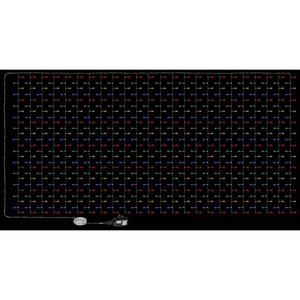 VOLTRONIC 68204 Vánoční světelný závěs - 6 x 3 m, 600 LED, barevný