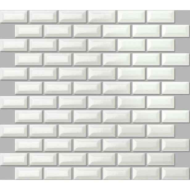 Keramická mozaika Premium Mosaic bílá 30x30 cm lesk MOS2348WH